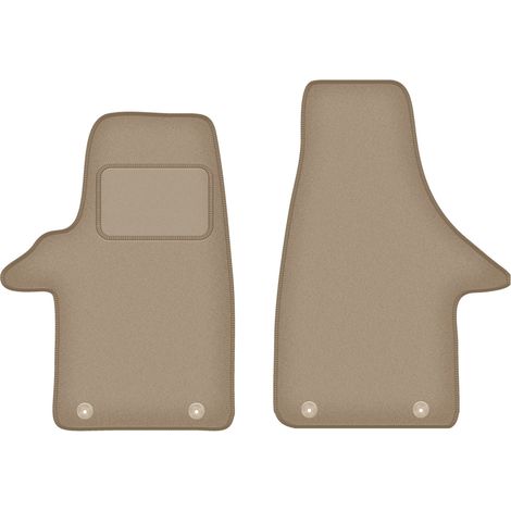 Vordere Fußmatten für: VW Transporter T5 Lieferwagen, 2 Reihen (2003–2015), beige