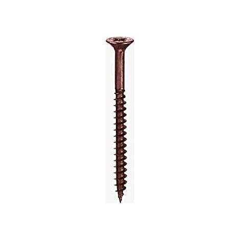 15 PEZZI - VITI TRUCIOLARI CON TESTA PIANA SVASATA - 4,0x30MM - BRONZATE