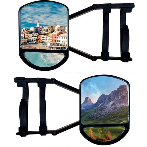 Rétroviseur de remorquage réglable par clip, pack de 2, miroirs extérieurs pour voiture, extension de rétroviseur pour remorque et attelage (1/5)