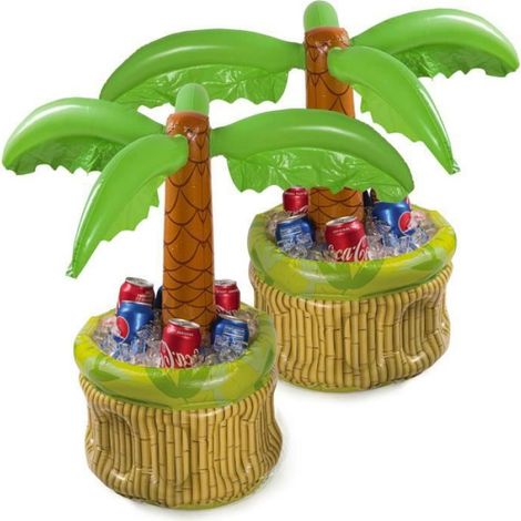 Glacière Palmier - Gonflable - 26 Pouces - Pour Fêtes Piscine Été - 1 Unité (1/4)