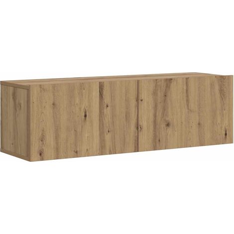 Mobile TV a Parete Rovere Artigianale 100x30x30cm in Truciolato vidaXL