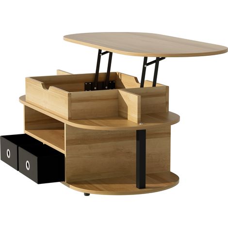 Stabiler und langlebiger 100 cm langer weißer unregelmäßiger Couchtisch - hochwertiges MDF, lackierte Oberfläche, zarte Haptik, unregelmäßige und elegant geschwungene Tischplatte (1/5)