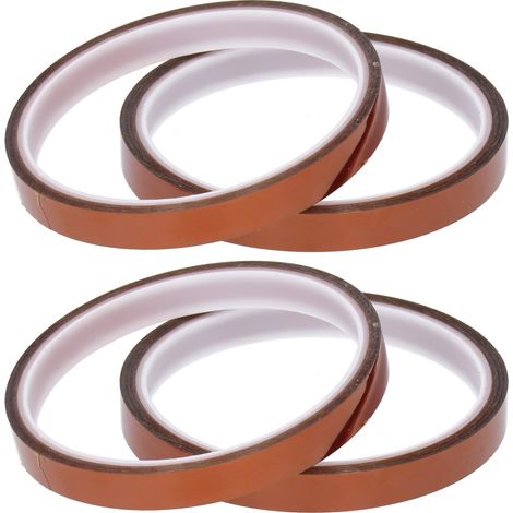 4 bandes adhésives polyimide résistantes à la chaleur jaune-brun pour plateau chauffant d'imprimante 3D (1/5)