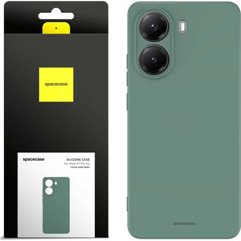 Funda de silicona Spacecase 3.0 para Poco X7 Pro 5G, color verde oscuro. (1/5)