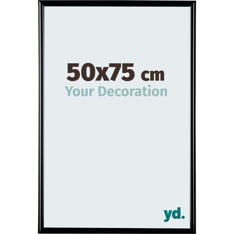 yd. - Cadre photo 50x75 - Noir Brillant - Plastique - Bordeaux
