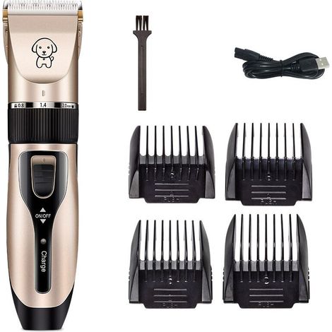Filiyano-Ensemble de ciseaux pour animaux de compagnie, tondeuse de toilettage sans fil rechargeable, basse tension (1/5)