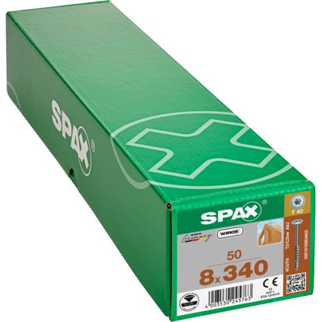 Tornillo SPAX TelKo T-STAR plus 8,0x340/ 80 Wirox (por 50)