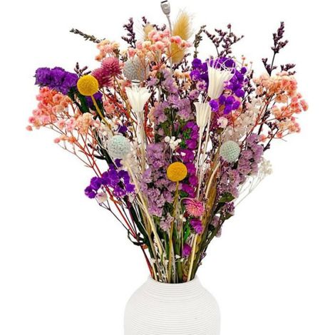 Bouquet de Fleurs Séchées Naturelles Violettes Vraies Naturel Fleurs Décoration pour Mariage, décoration Maison fête (1/4)