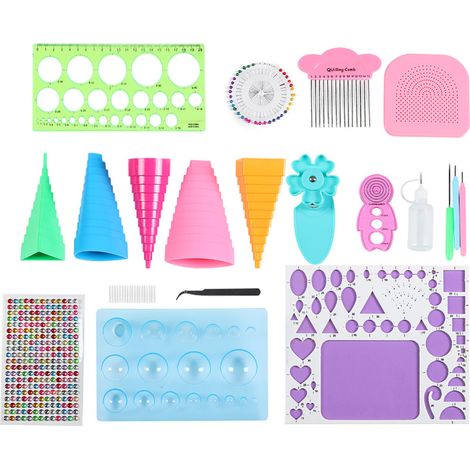 Kit d'outils création cartes papier faites main, pince à épiler, perles, aiguille, accessoires scrapbooking DIY