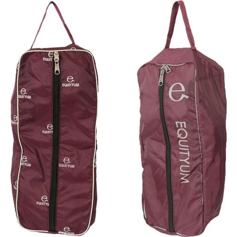 Full, BORDEAUX: Borsa portabriglia con maiglia in nylon robusto con doppia zip e aggancio interno