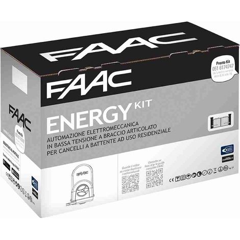 Kit Automazione Per Cancelli A Battente 24v Energy Faac