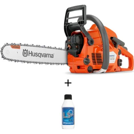 Husqvarna – Tronçonneuse thermique 43,1 cc – Puissance 2,2 kW – Guide 38 cm – Chaîne X-CUT SP33G pour coupe précise – Moteur X-Torq