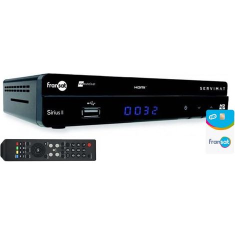 Récepteur TV satellite HD - SERVIMAT - SIRIUS III - Carte Viaccess - Eutelsat 5W - Noir (1/3)