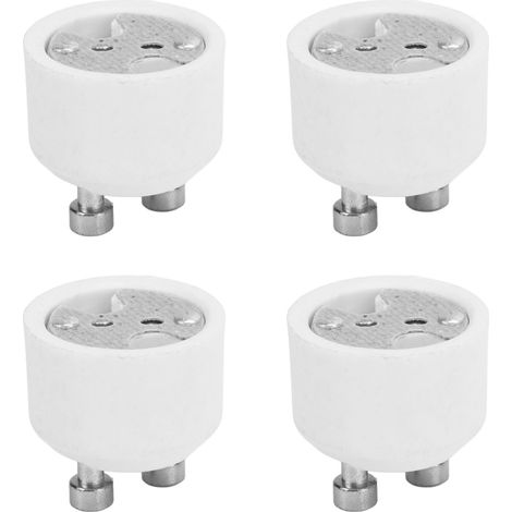 Lot de 4 adaptateurs GU10 vers MR16 résistants à la chaleur pour lampes LED et halogènes (1/5)