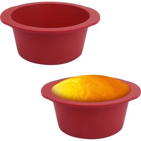 VT Goods Silikon Kuchenform Kleine Backform Antihaftbeschichtung Rund Multifunktional Für Kuchen und Pizza 2 Stück (1/5)