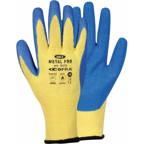 Gants de protection anti-coupure et anti-chaleur avec dextérité élevée Métal PRO COFRA (Lot de 12) Jaune 10 (1/2)