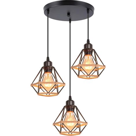 Suspension Luminaire Créatif Lustre Plafonnier de à Spirale en Cascade Métal Vintage Éclairage E27 (1/5)