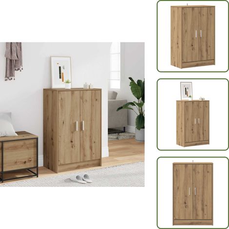 vidaXL Armoire à chaussures chêne artisanal bois d'ingénierie
