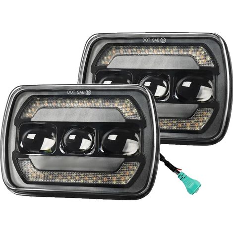Faro a LED, robusto alloggiamento in alluminio, elevato flusso luminoso, 2 pezzi (1/2)