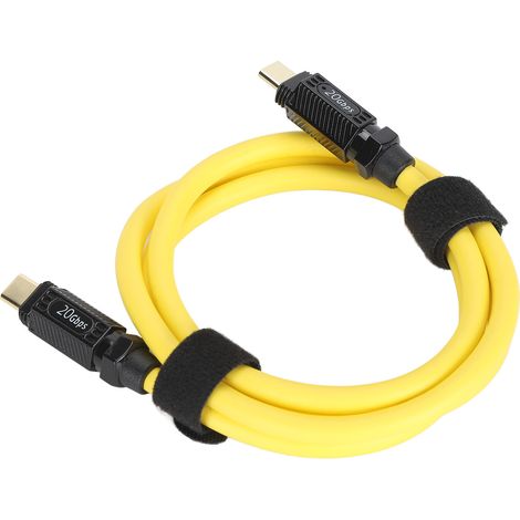 Câble d'extension USB-C compatible avec la charge rapide PD3.1 140 W, débit de 20 Gbit/s, HD 8K 60 Hz, câble de données USB-C vers USB-C mâle-mâle, câble droit de 1 m. (1/5)