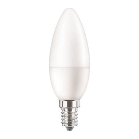 Ampoule LED - E14 Bougie Dépolie - 4,9 W - 470 lm - Blanc Très Chaud 827 - 1 Pièce
