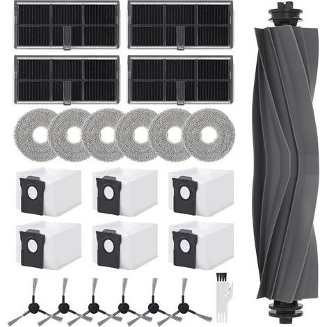 Kit d’accessoires 24 pièces pour robot aspirateur MOVA E30 Ultra/pour Dreame L10s Ultra Gen 2 / L10s Pro Ultra Heat / X30 Ultra, 6 sacs à poussière, 6 serpillières, 4 filtres, 6 brosses latérales (1/5)