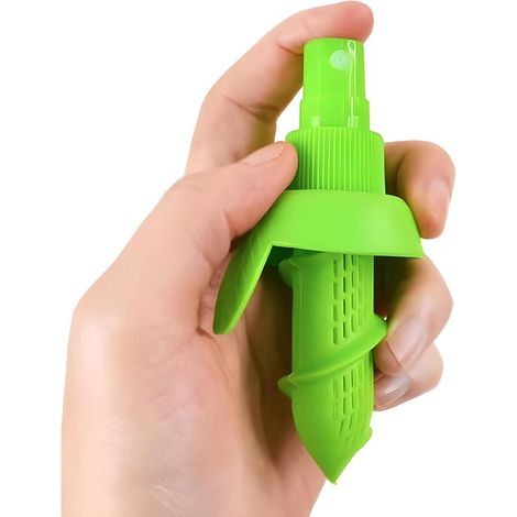 Juego de tres piezas para exprimir cítricos: 2 exprimidores de limón y lima con base, pescado, verduras y cócteles (verde) (1/5)