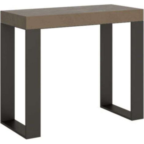 Consolle allungabile 90x40/196 cm Tecno Small tortora gambe antracite (1/3)