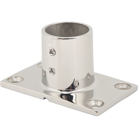 Support de rambarde bateau embase rectangulaire argent robuste inoxydable pour pont marin yacht angle 90° 22mm/0,9in (1/5)