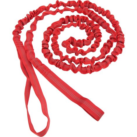 Corde de remorquage élastique colorée pour vélo enfant, absorbant les chocs, idéale pour les parents et les enfants pratiquant des sports de plein air (rouge). (1/5)
