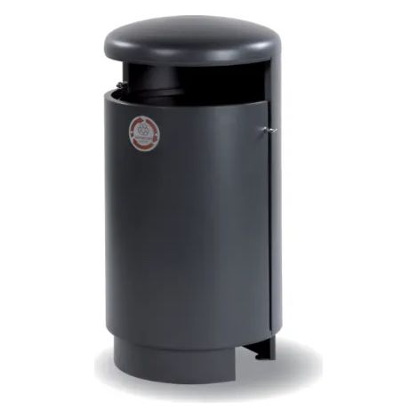Cestone Brock 200 Giochipark acciaio zincato 75lt 50x50x100h chiusura sicura - Indifferenziato (1/2)