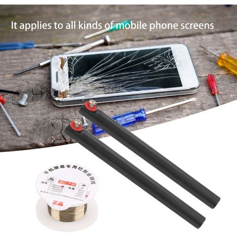 100 m lange Molybdän-Schneidschnur mit Griff für iPhone-LCD-Bildschirmtrenner (0,06 mm 100 m) (1/5)