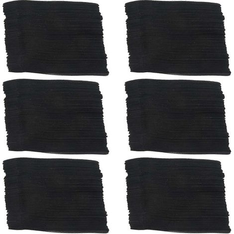 600 x verstellbare schwarze Nylon-Kabelbinder, L 15 cm (1/4)