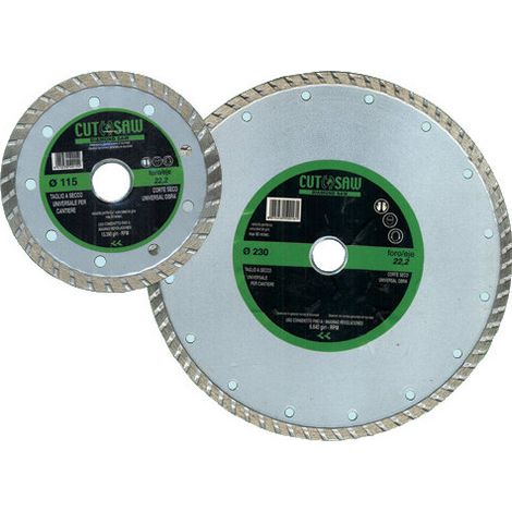 Disco diamantato Cut-Saw Ø230 mm – Corona continua – Taglio universale senza flangia