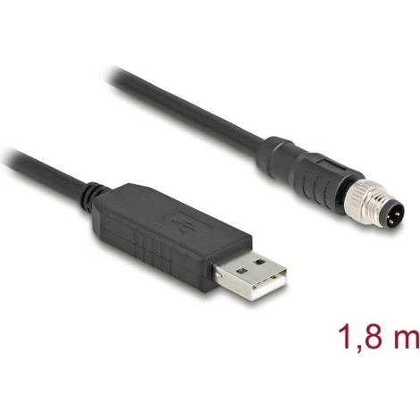 M8 Serielles Anschlusskabel avec FTDI Chipsatz Verwendung: Industrielle Anwendungen, z.B. bei Sensoren