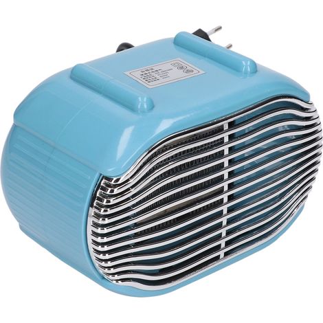Radiateur de bureau portable 800W, chauffage d'appoint avec oscillation 45°, réglage multi-vitesses, bleu, pour maison et bureau (1/5)