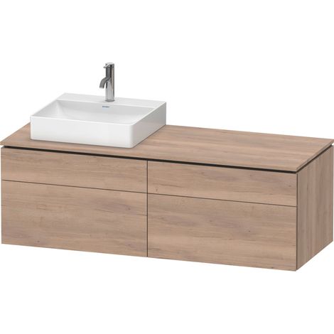 Duravit L-Cube Meuble sous-lavabo en console suspendu, avec plan