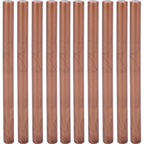 10Pcs Sealing Wax Stick Convenient Smokeless Flexible Hot Seal Sticks for Envelopes Cards ManuscriptsRed Bronze (1/5)