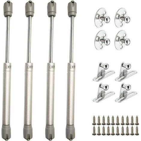 4pcs Verin à gaz 80N, Verin hydraulique, Verin meuble amortisseur porte placard pour armoires bibliothèques meuble (1/5)