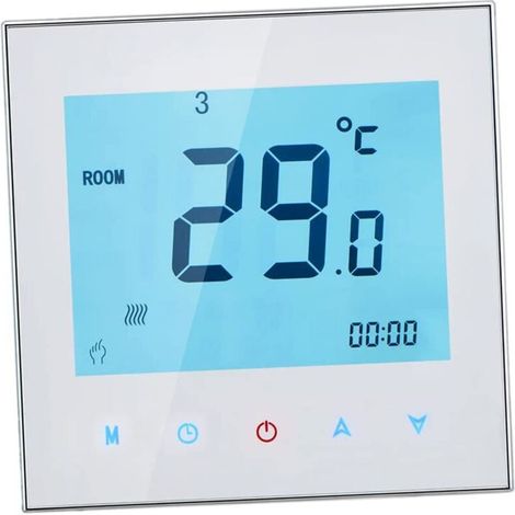 LCD touchscreen thermostat for water heating 3 A 110 – 230 V weekly programmable temperature controller