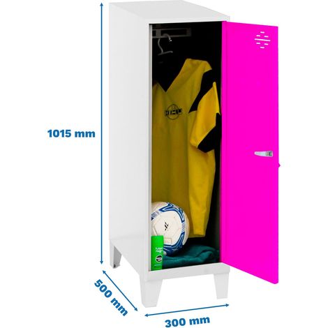 Simonrack Mini Metallschrank in Rosa mit Zylinderschloss