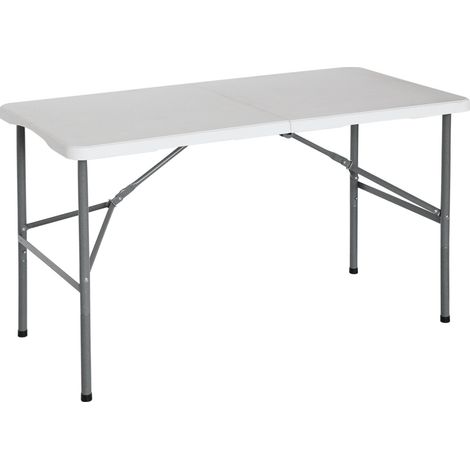 Mesa Plegable Portátil Resina 122cm Blanco 7house (1/5)