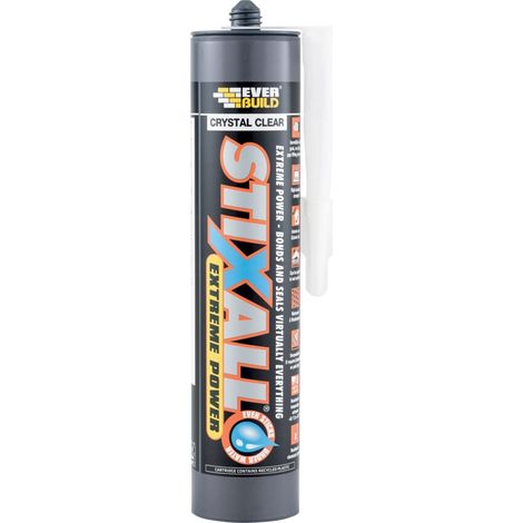 Everbuild STIXCLEAR Stixall Extreme Power Cartridge Clear 290ml EVBSTIXCLEAR