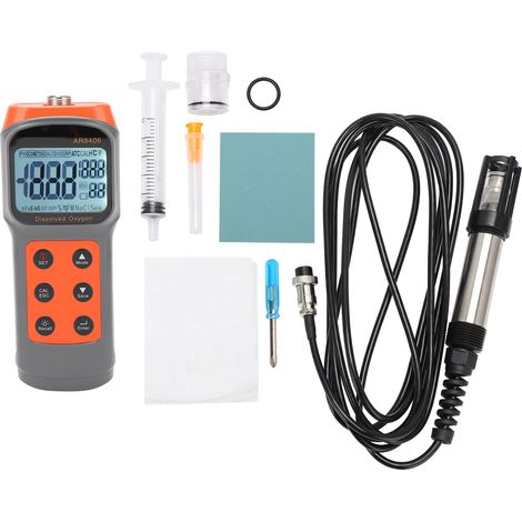 Compteur d'oxygène dissous Portable AR8406, détecteur numérique LCD, testeur de qualité de l'eau