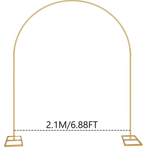Arco de globos, diseño metálico reutilizable, montaje rápido, dorado, M (1/2)