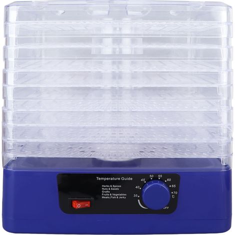 Déshydrateur alimentaire haute température avec séchage par ventilation, 8 plateaux, 350 W, prise européenne 220 V (1/5)