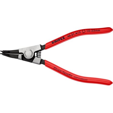 KNIPEX 46 31 A12 Circlip Pliers for external circlips on shafts 45° angled plastic coated black atramentized 130 mm