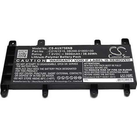 NX - Batterie ordinateur portable compatible Asus 7.6V 5000mAh - 0B200-01800100