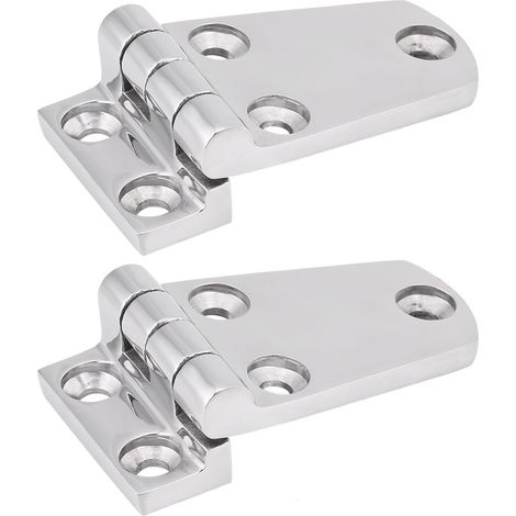 2pcs Charnière à visser inox pour trappe de pont bateau, paumelle rabattable marine, acier inoxydable (1/5)