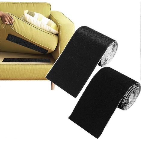 Sangles de fixation antidérapantes pour coussins de canapé, ruban adhésif antidérapant, rouleau de ruban auto-agrippant, pour empêcher les coussins de canapé de glisser, 10 cm x 25 m (1/5)